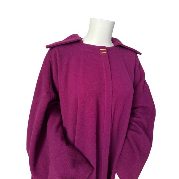 Thierry Mugler Vintage Violet Purple Cape Coat Size 38 S/M - Picture 4 of 12
